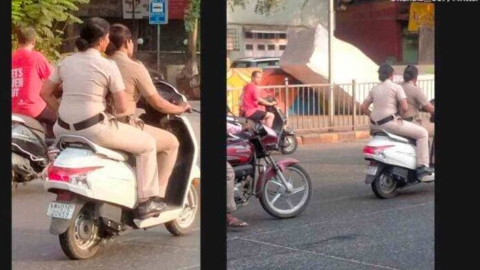 cops riding scooter