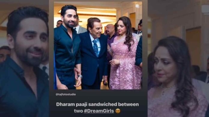 Ayushmann Shares Pic With Dharmendra & Hema Malini With A Funny Yet Perfect Caption