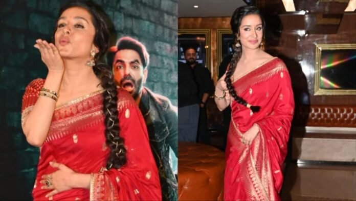 Shraddha Kapoor red saree