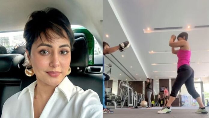Hina Khan kickboxing