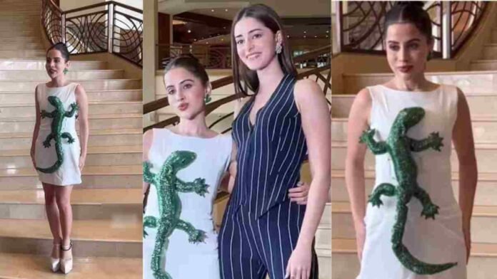 Urfi lizard dress