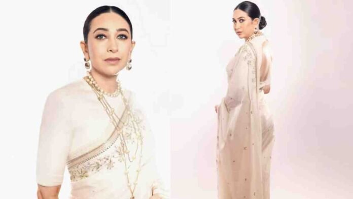 Karisma Kapoor Ivory Saree