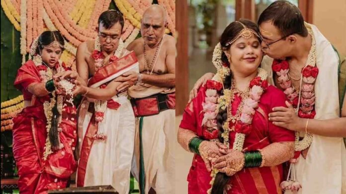 Down syndrome couple wedding