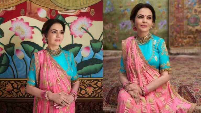 Nita Ambani’s Handcrafted Madurai Cotton Sari Took 10 Months to Create