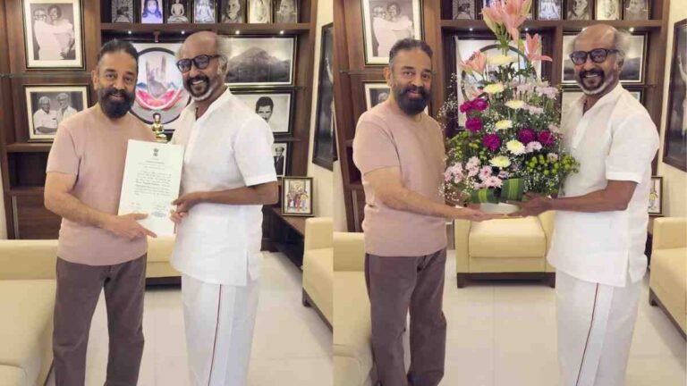 Kamal Haasan Reunites with Rajinikanth Before His Rajya Sabha Oath Ceremony