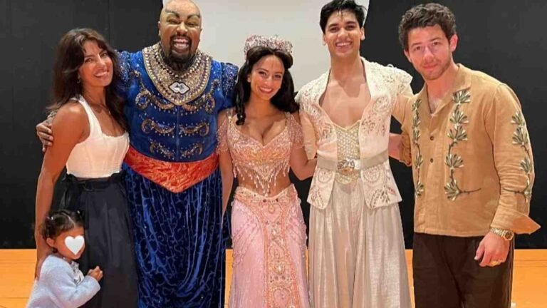 Priyanka & Nick Take Malti to Aladdin Show; She’s Fascinated by the ‘Chirag’