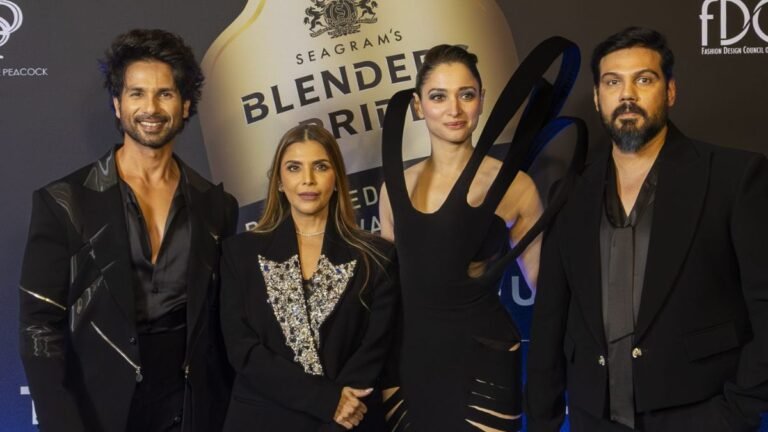 Tamannaah Bhatia, Shahid Kapoor Shine In Falguni Shane Peacock’s Technology-Powered Couture Event