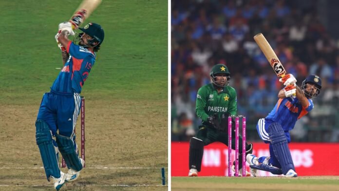 Ishan Kishan celebrates after scoring 61 runs against Namibia in T20 World Cup 2026 Group A match at Colombo