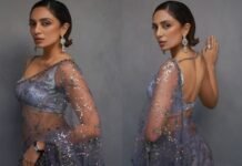 Sobhita Dhulipala Stuns In A Starry Blue Sabyasachi Saree With A Bold Bob