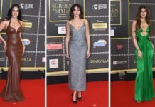 Kiara Advani, Ananya Panday to Kriti Sanon, Bollywood Divas Paint the Red Carpet in Stunning Gowns. Kiara Advani Ananya Panday Kriti Sanon Bollywood red carpet stunning gowns awards night