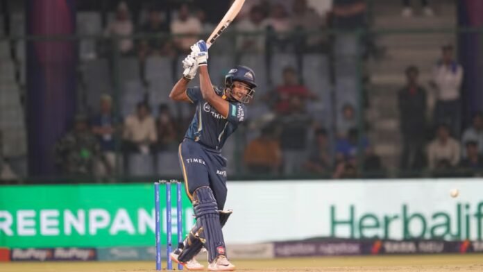 Shubman Gill and Sai Sudharsan batting for Gujarat Titans in IPL Shubman Gill and Sai Sudharsan batting for Gujarat Titans in IPL
