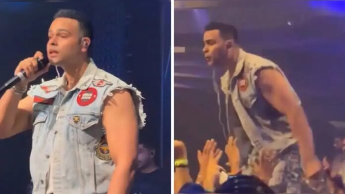 Arpit Bala reacting on stage during Hyderabad concert incident Arpit Bala reacting on stage during Hyderabad concert incident