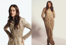 Ananya Panday Makes A Striking Power Move In Monochrome Gold By Anamika Khanna