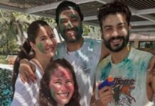 Katrina Kaif Celebrates Holi 2026 With Vicky, Family After Baby Vihaan Katrina Kaif and Vicky Kaushal celebrating Holi 2026 with family by the pool