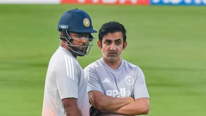 Sanju Samson and Gautam Gambhir during India T20I camp Sanju Samson and Gautam Gambhir during India T20I camp