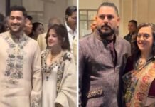 Arjun Tendulkar’s Wedding Unites Indian Cricket’s All-Time Greats MS Dhoni Yuvraj Singh at Arjun Tendulkar wedding reception Mumbai