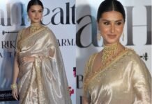Tara Sutaria’s Golden Saree Look Is Pure Royalty But It’s The Details That Stole The Show