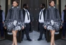 Zendaya Switches Gears, Wears Erdem Instead Of Bridal Looks On The Drama Tour