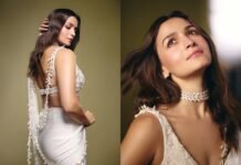 Alia Bhatt Shines In Custom Gaurav Gupta Saree With Mogra Touch
