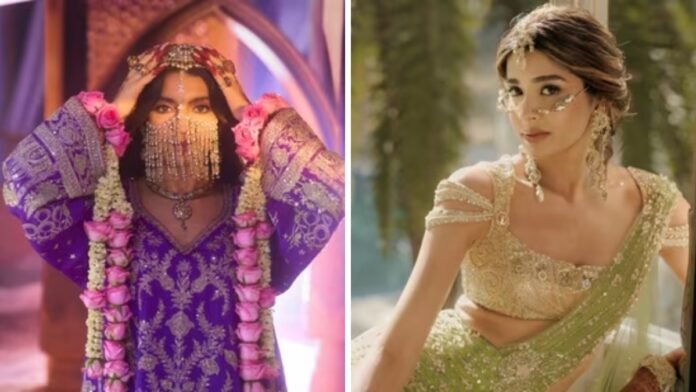 Facelet jewellery worn by a bride showcasing the emerging facial jewellery trend